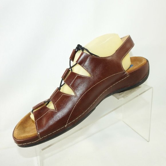 Wolky Size 10 M Brown Leather Sandals Mens B3B16